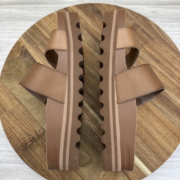 REEF WOMEN'S CUSHION VISTA HI PLATFORM LUG SLIDES SOLE SIZE 8 ESPRESSO DUO EUC - Picture 8 of 10